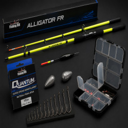 Набір 6. Алігатор. Спінінг Alligator до 200 гр. 2.1м 213-200-21 Fishing ROI + Лісочка Quantumd 0.285mm Fishing ROI + Поплавець "тополя" чорний 5гр 11279 Проф монтаж + Вантажівка оливка не фарбована 5гр. 10шт свинець 33-01-05 Fishing ROI